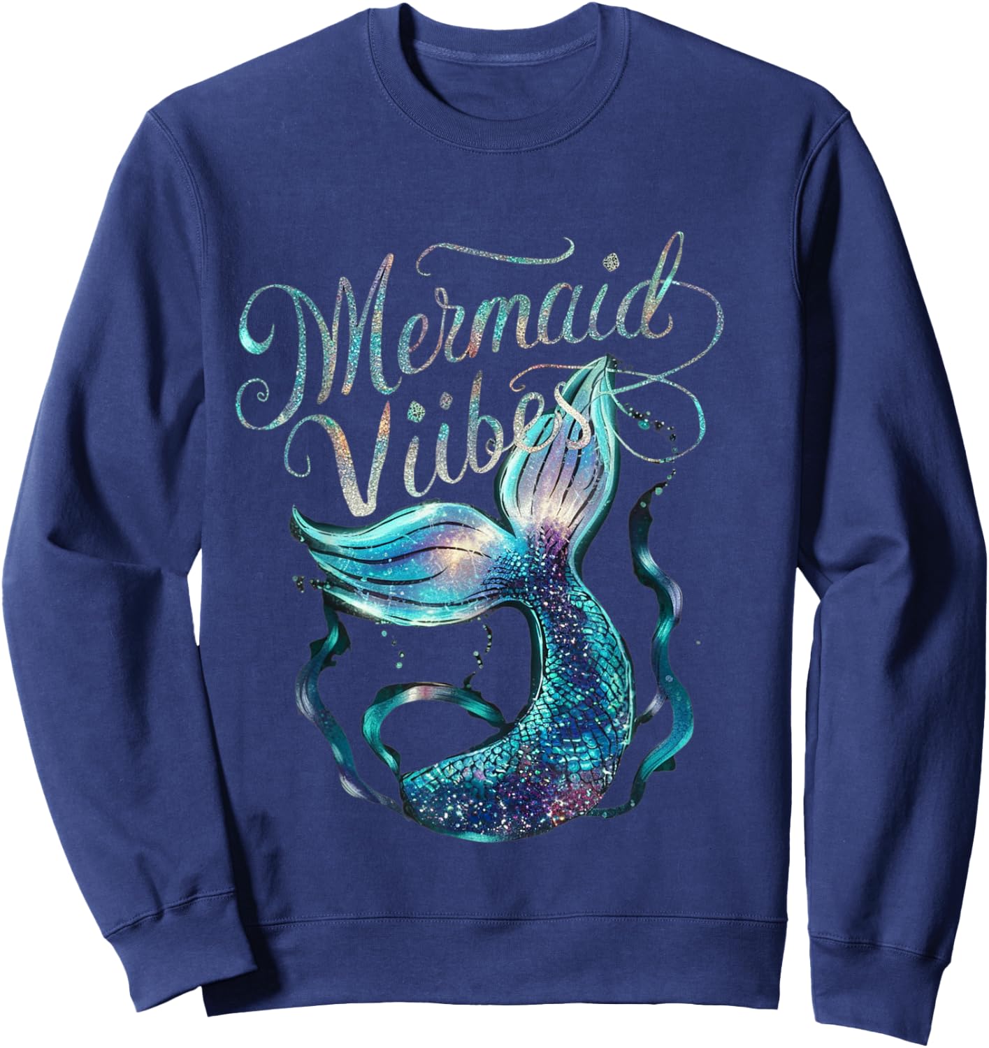 Mermaid Vibes Toddler ,mermaid Vibes,toddler Mermaid Vibes Sweatshirt - Sweatshirt | Navy
