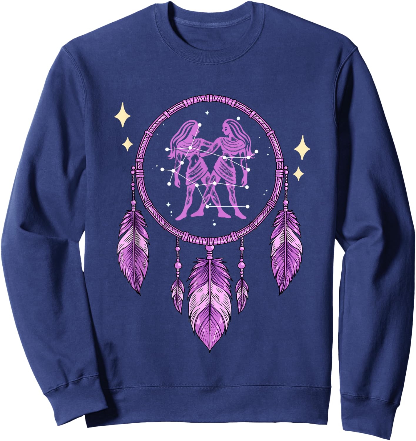 Gemini Zodiac Sign Sweatshirt - Sweatshirt | Navy