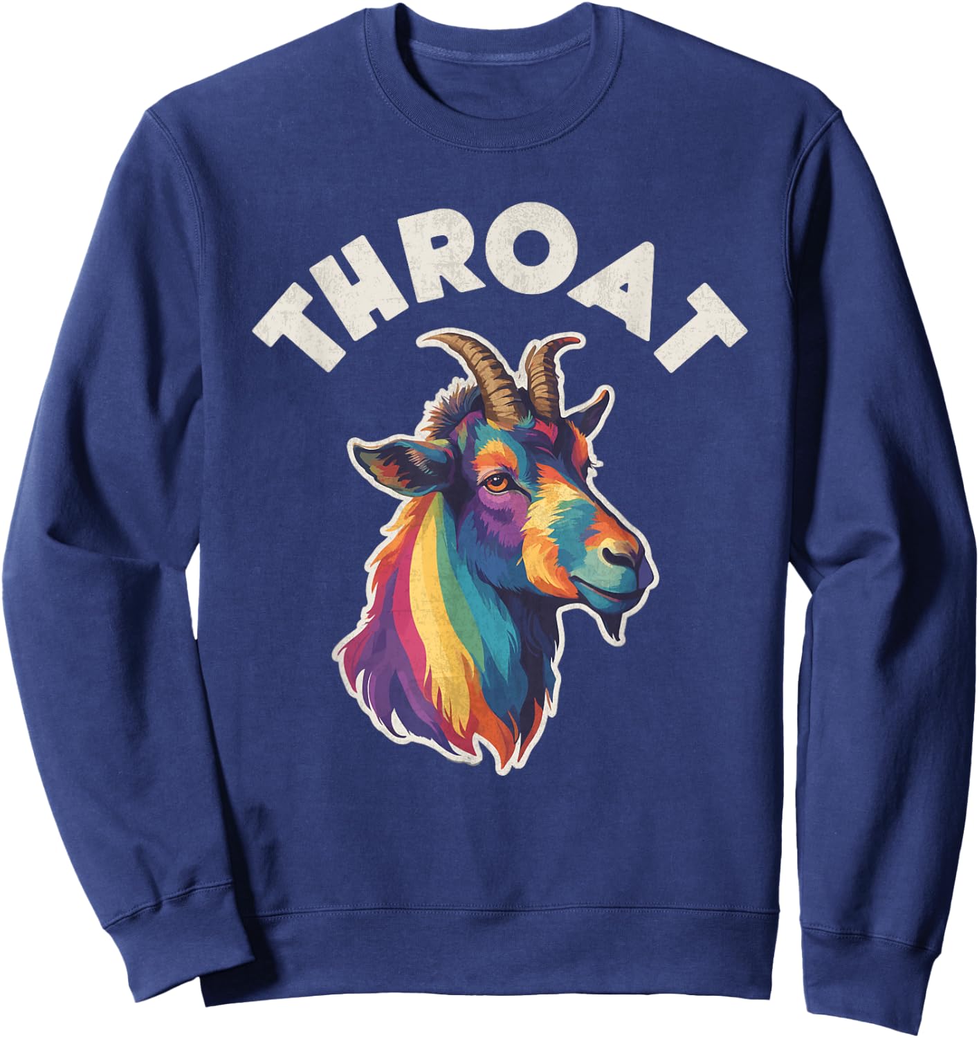 Throat Goat LGBT Lesbian Gay Pride Sweatshirt - Sweatshirt | Navy