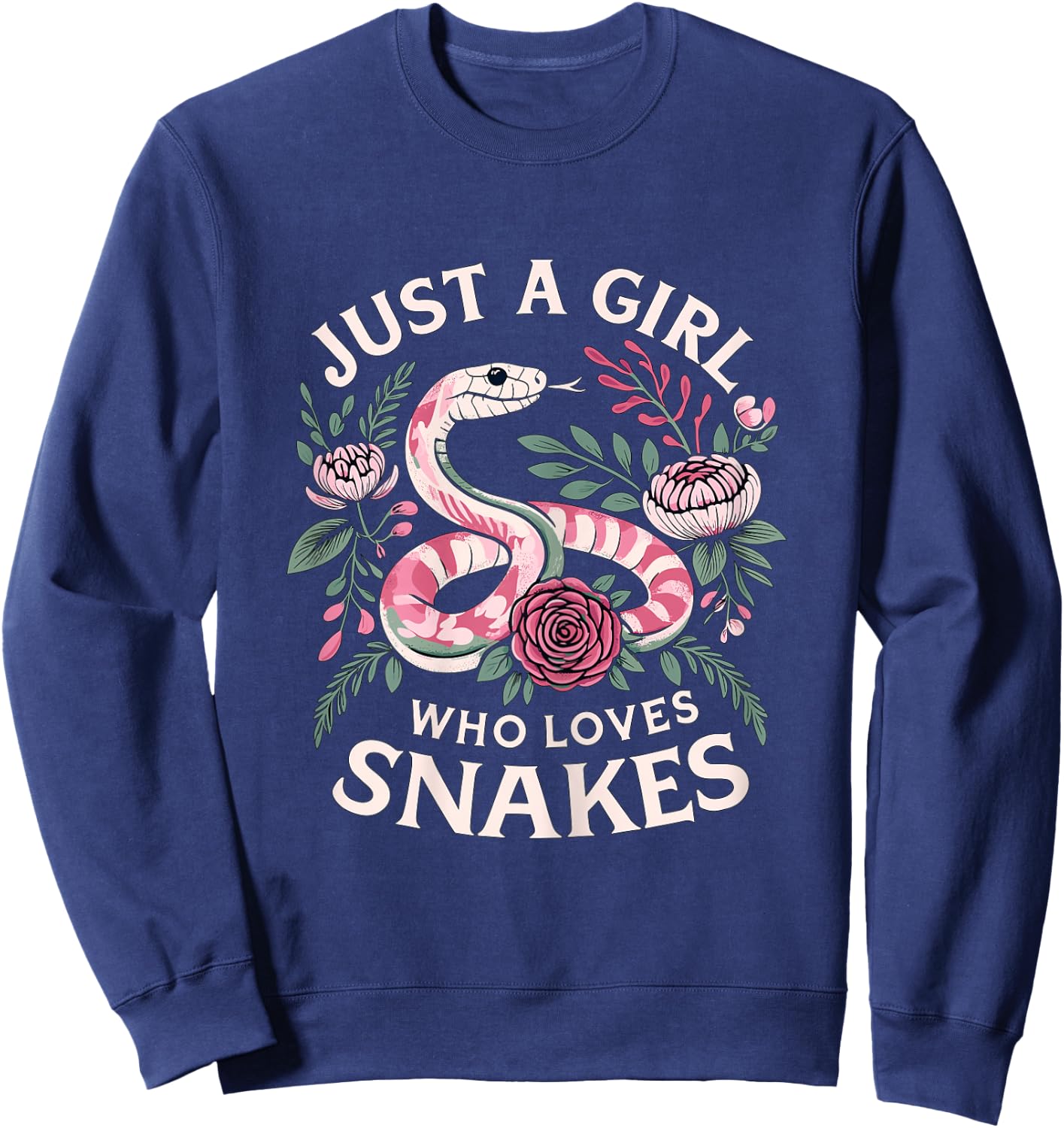 Just a Girl who loves Snakes Sweatshirt - Sweatshirt | Navy