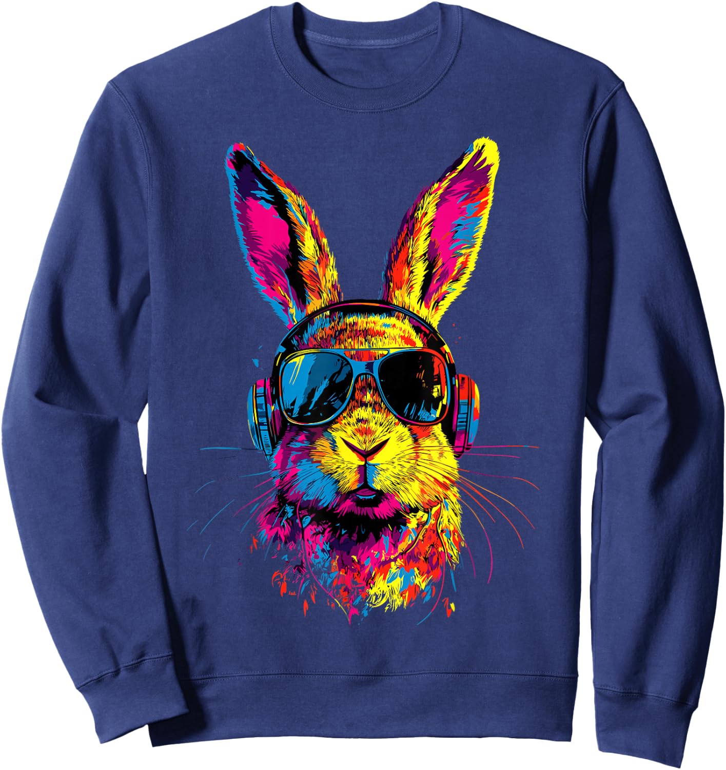 Lapin avec Lunettes de Soleil Lapin des Champs Doux Lapins Sweatshirt - Sweatshirt | Navy