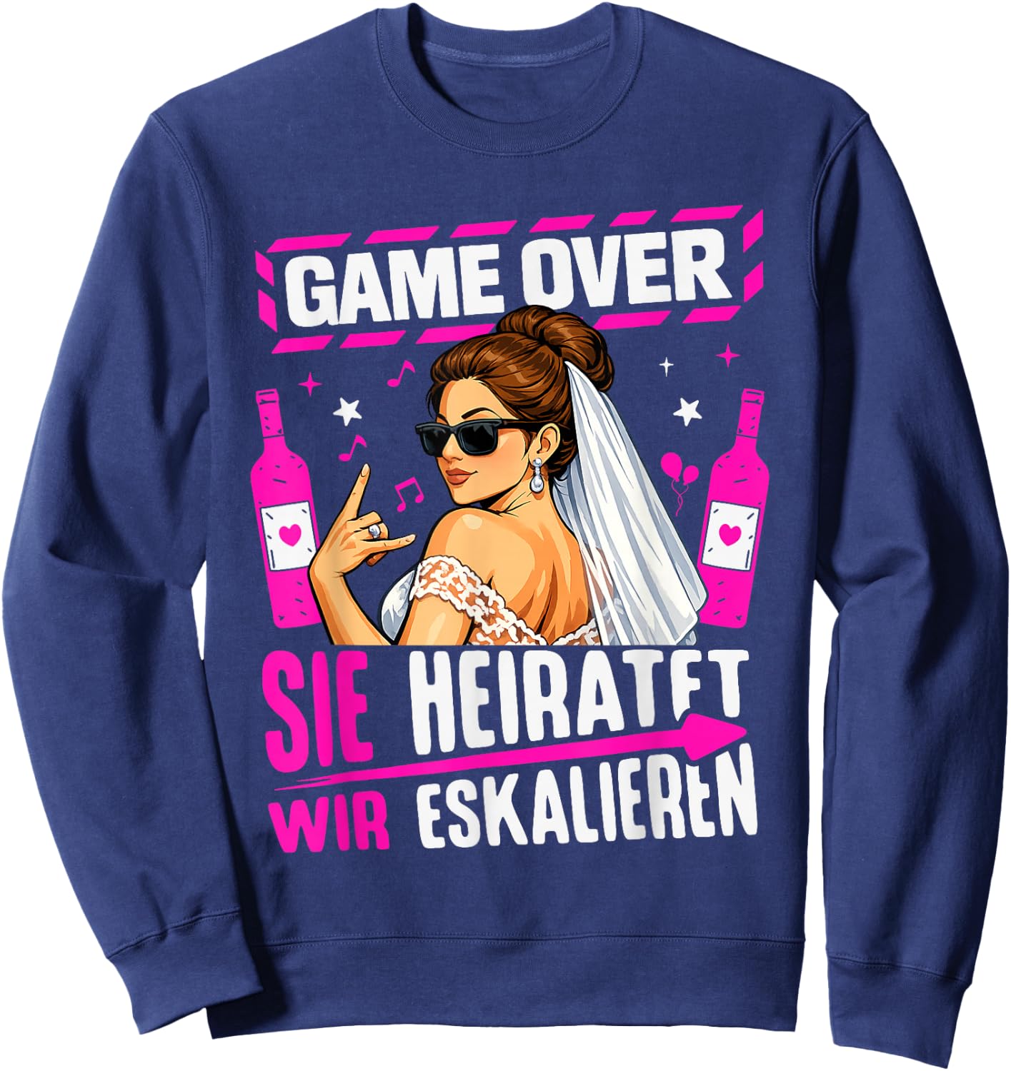 JGA Frauen Junggesellenabschied Team Braut Poltern Sweatshirt - Sweatshirt | Navy