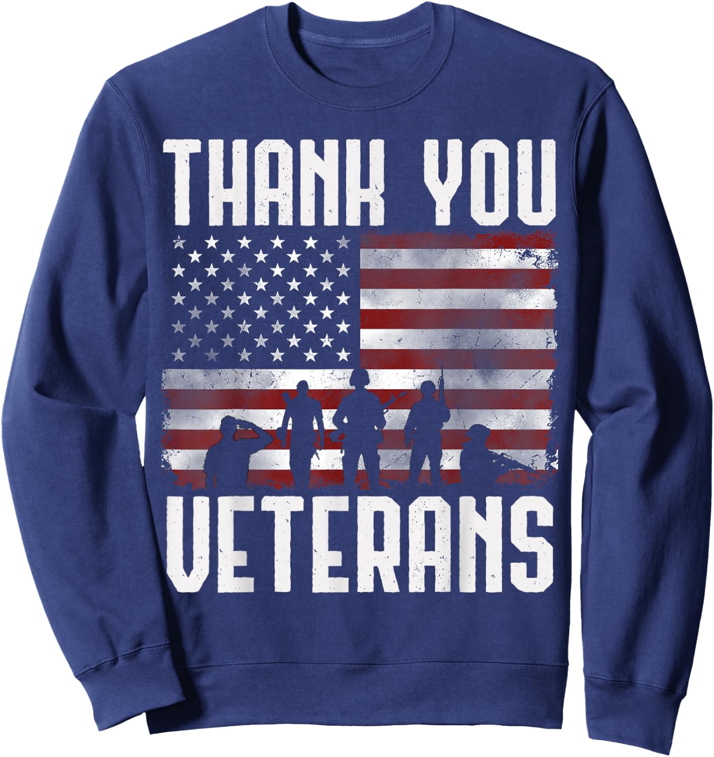Veterans Day Gifts Thank You Veterans Proud Sweatshirt - Sweatshirt | Navy