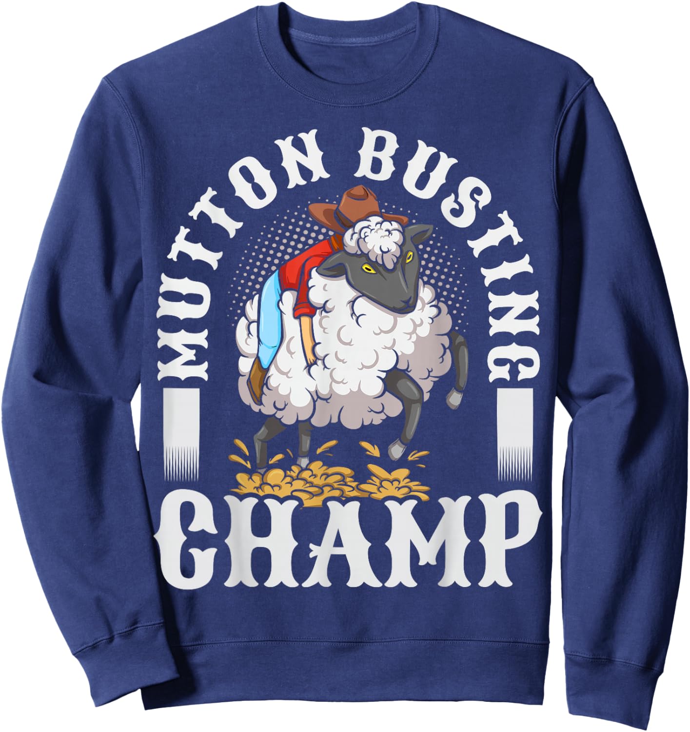 Youth Rodeo Mutton Busting Design for a Mutton Buster Sweatshirt - Sweatshirt | Navy