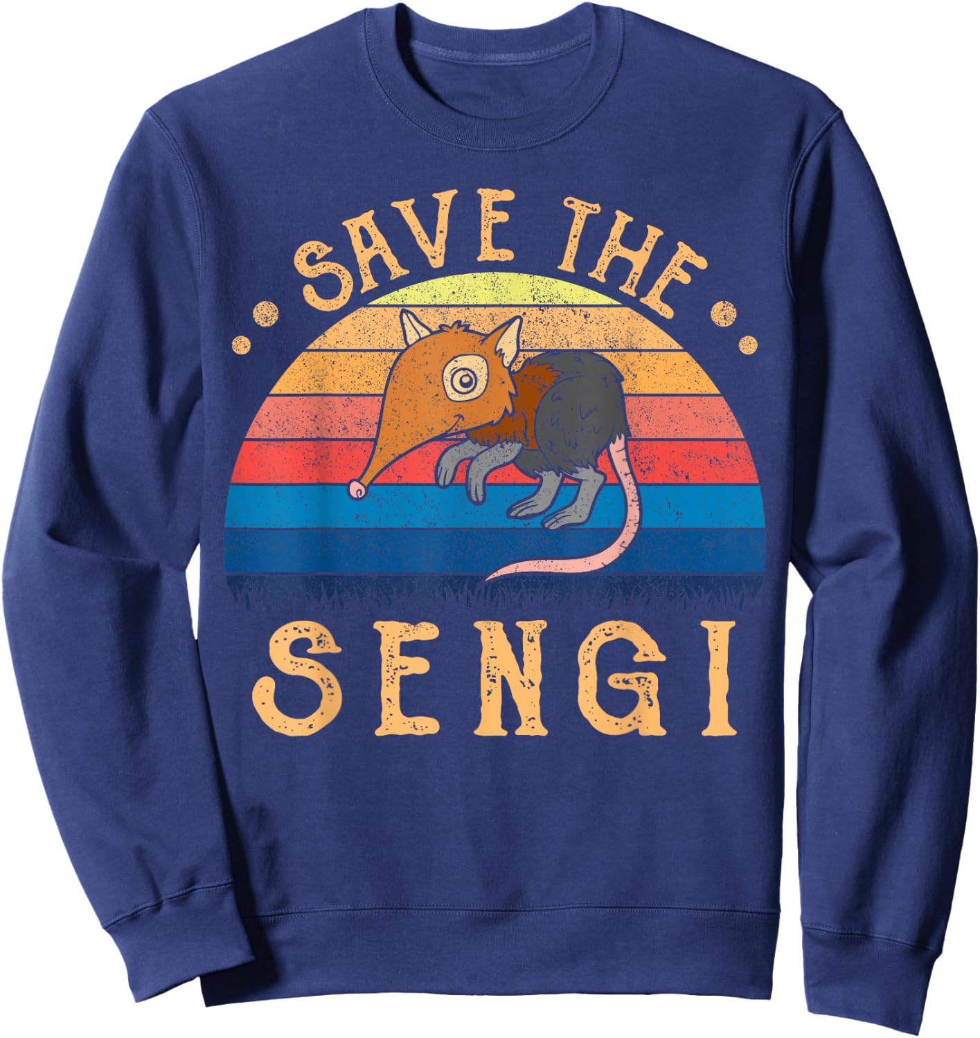 Elephant Shrew Jumping Shrew Sengi Sweatshirt - Sweatshirt | Navy