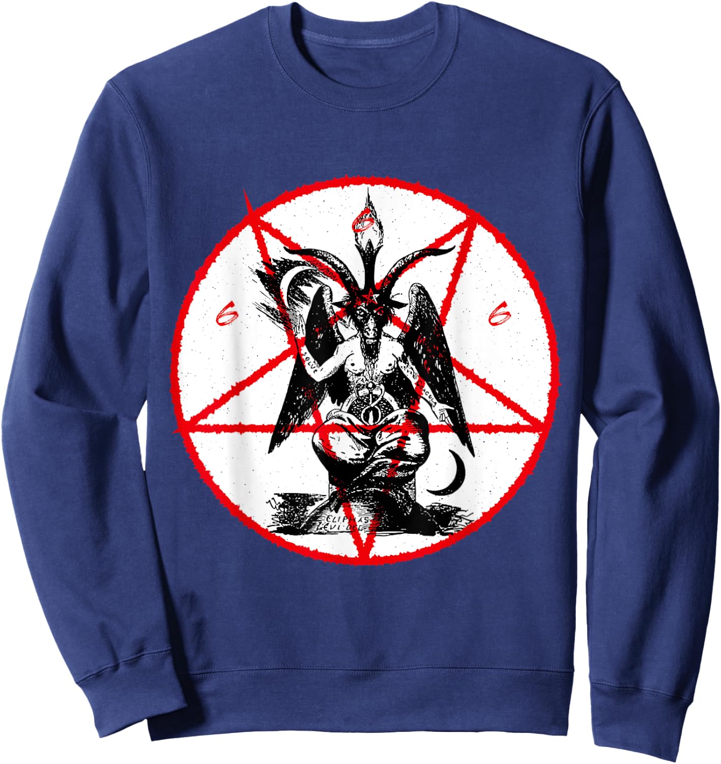 Dark Goat Baphomet - Satanic Lucifer Beelzebub Shirt Sweatshirt - Sweatshirt | Navy