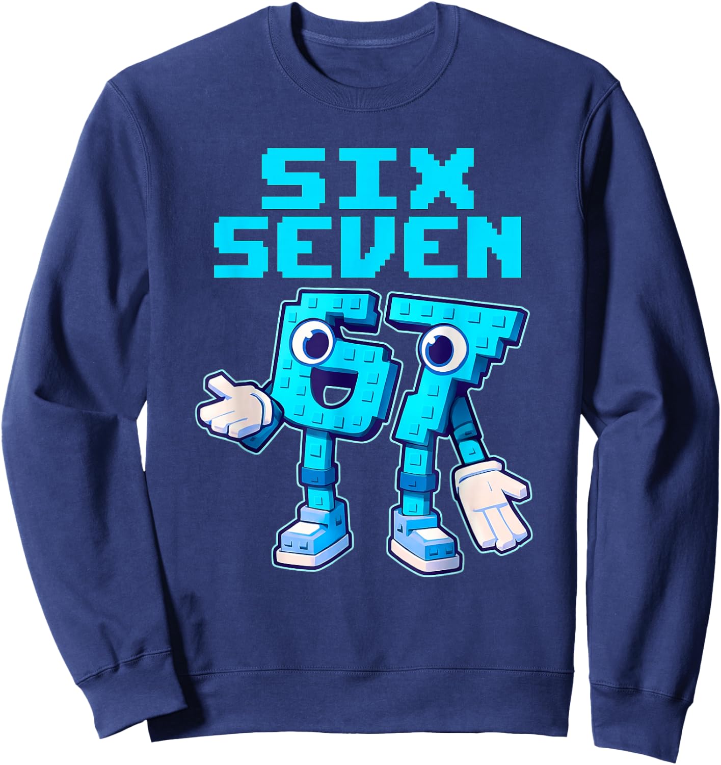 Kinder Meme 67 Six Seven 6 7 Sweatshirt - Sweatshirt | Navy