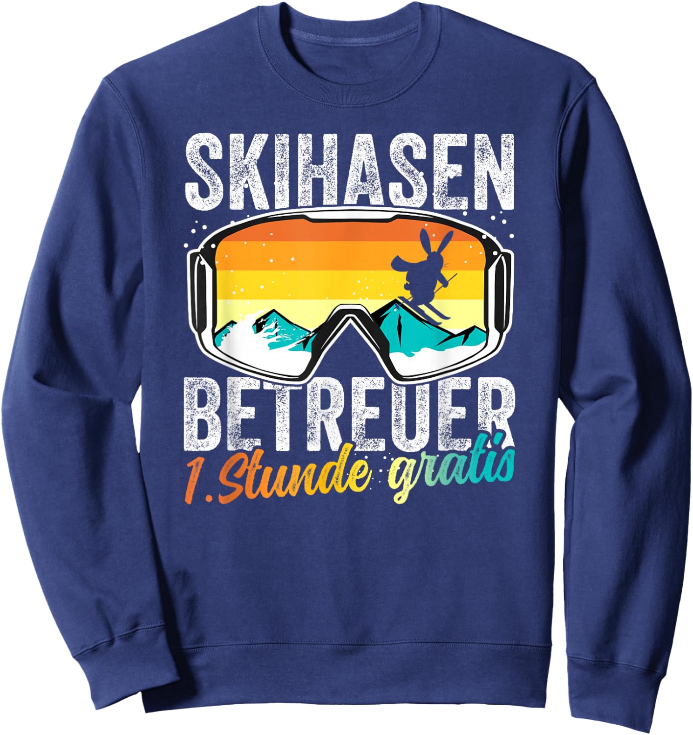 Ski Bunny Caregiver Ski Holiday Ski Instructor Apres Ski Party , black Sweatshirt - Sweatshirt | Navy
