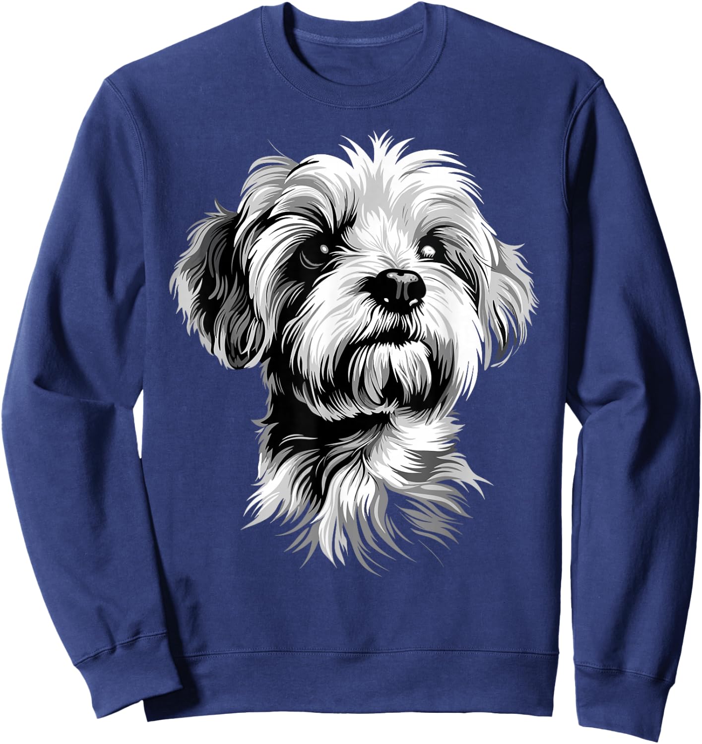 Bichon Maltese Small Dog Bichon Maltese Love Cute , Black, S Sweatshirt - Sweatshirt | Navy