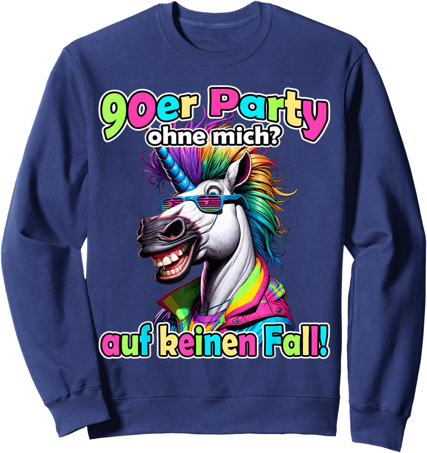90s Outfit, Men's Themed Party, 90s Outfit, Women's , black Sweatshirt - Sweatshirt | Navy