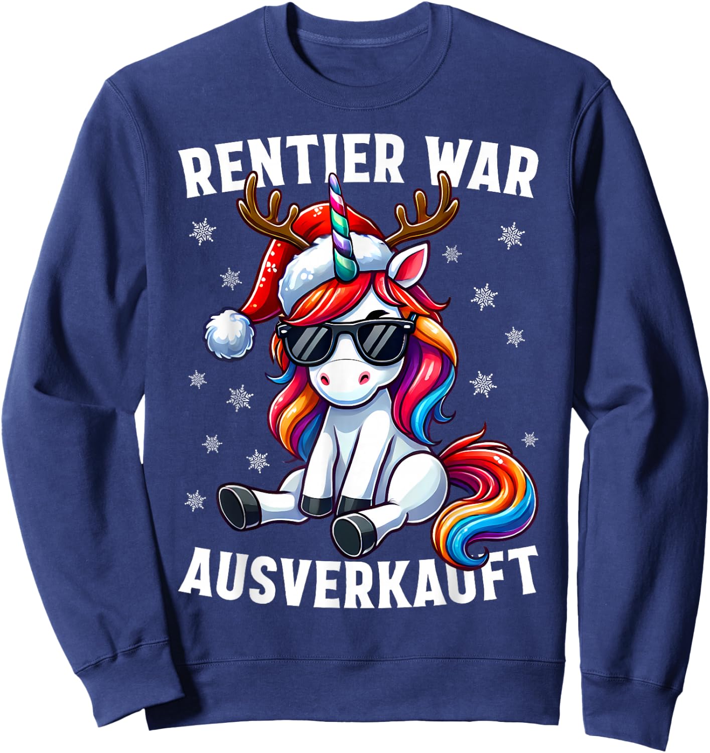 Funny Reindeer War Sold Out Funny Reindeer Christmas , black Sweatshirt - Sweatshirt | Navy