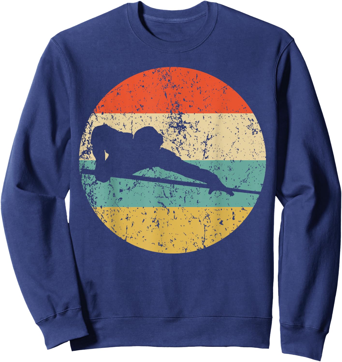 Pool Player Billiards Player Silhouette Retro Sports Sweatshirt - Sweatshirt | Navy