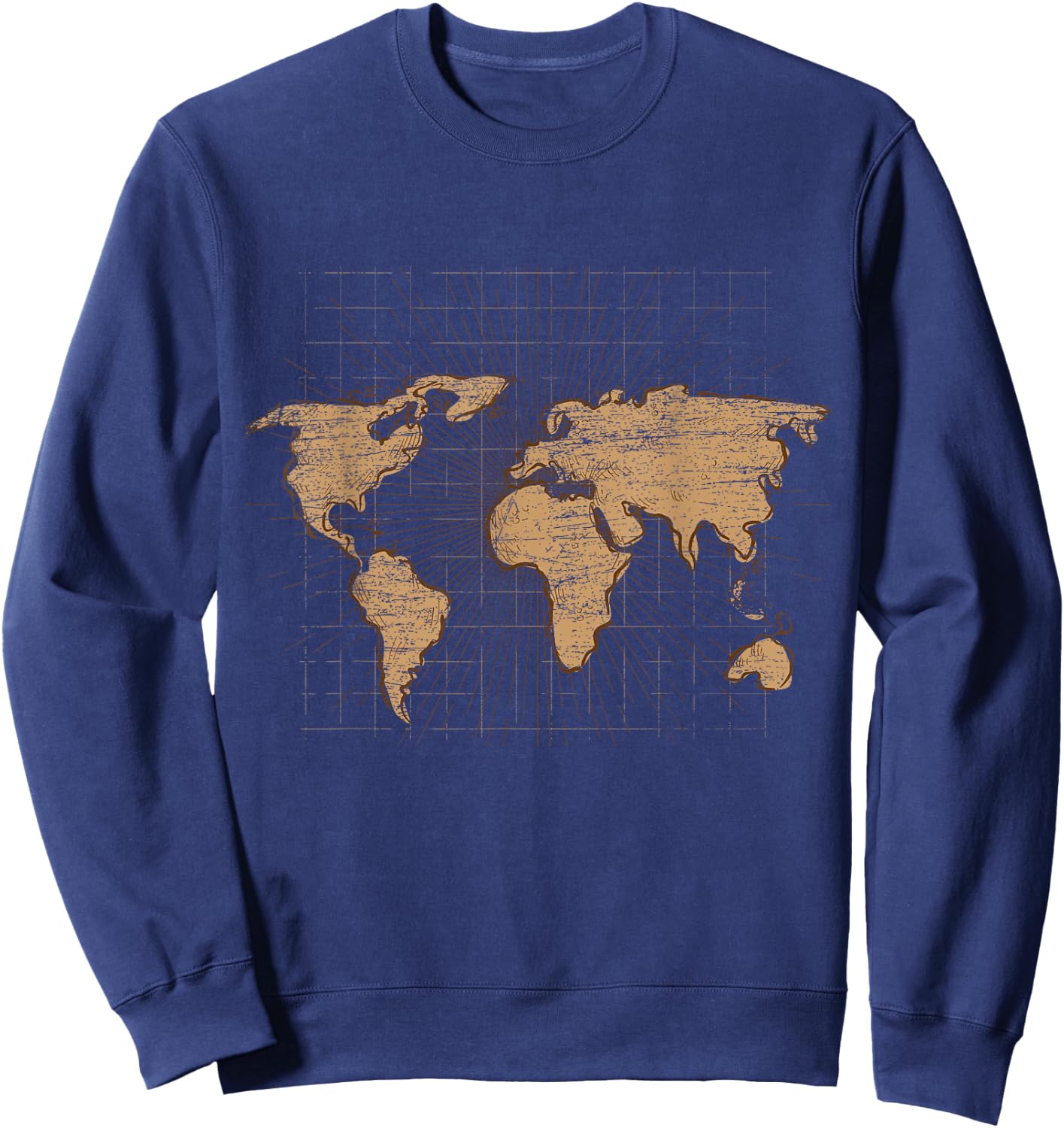 Weltreise Landkarte Internationale Reisen Globus Weltkarte Sweatshirt - Sweatshirt | Navy