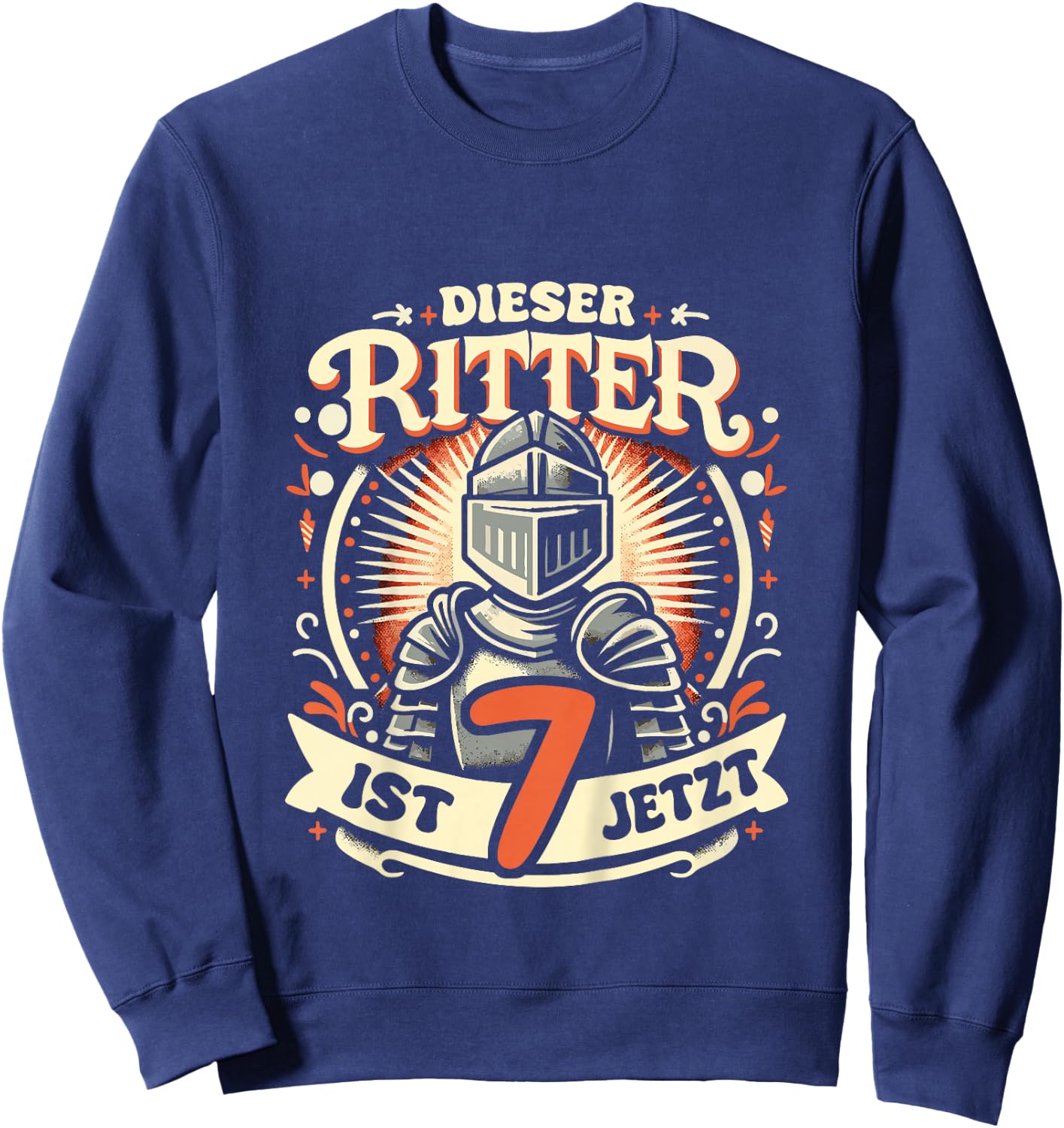 7. Geburtstag Dieser Ritter ist 7 Jahre Geburtstagsgeschenk Sweatshirt - Sweatshirt | Navy