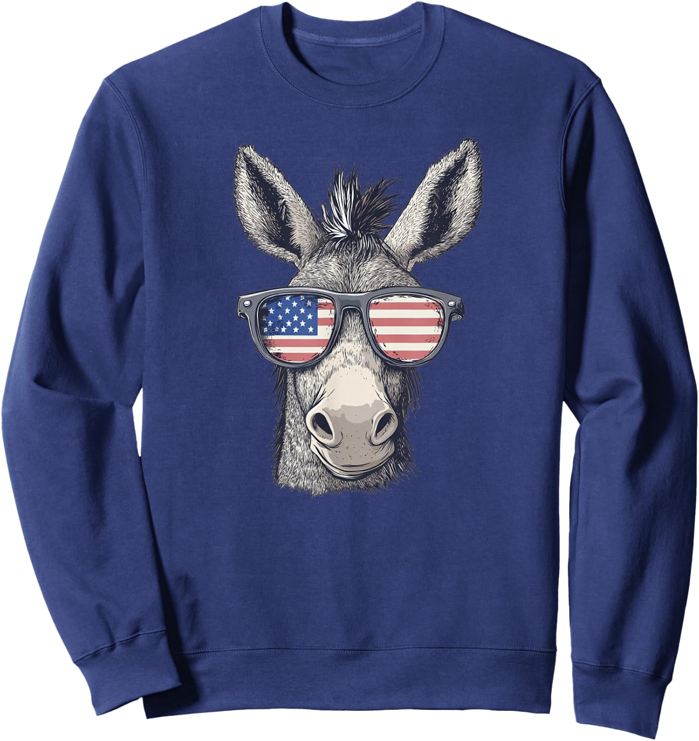 Cool looking Donkey Costume for Patriotic Glasses Sweatshirt - Sweatshirt | Navy
