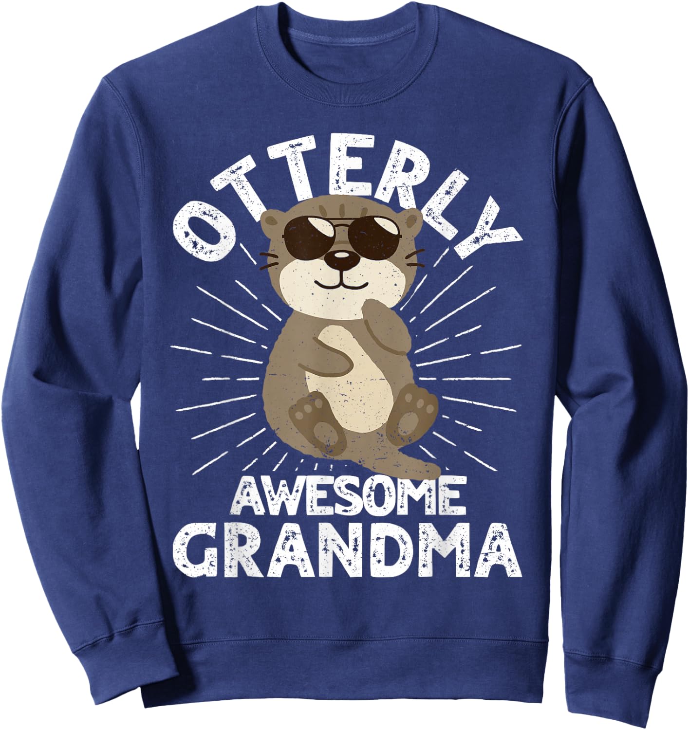 Funny Grandma Otterly Awesome Grandma Otter Sweatshirt - Sweatshirt | Navy