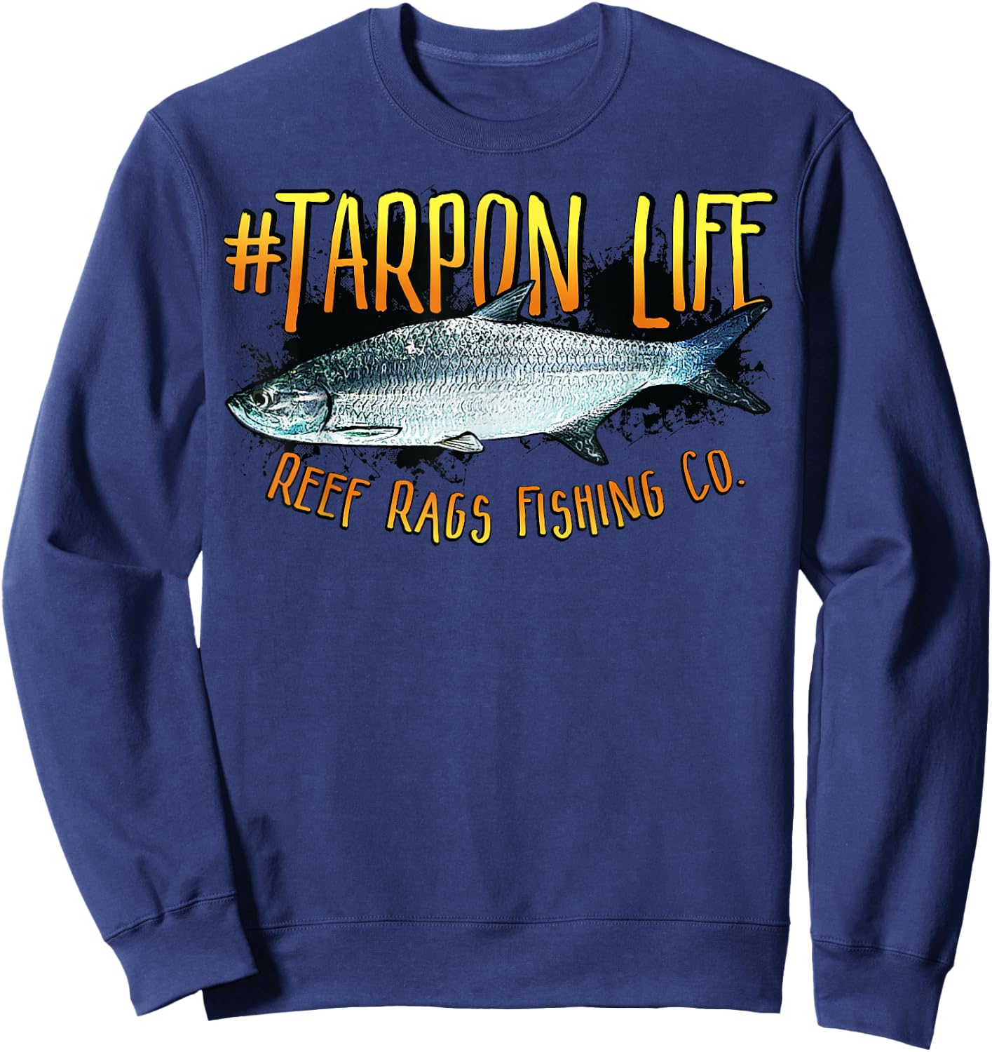 Tarpon Life Deep Sea Saltwater Fishing Sweatshirt - Sweatshirt | Navy