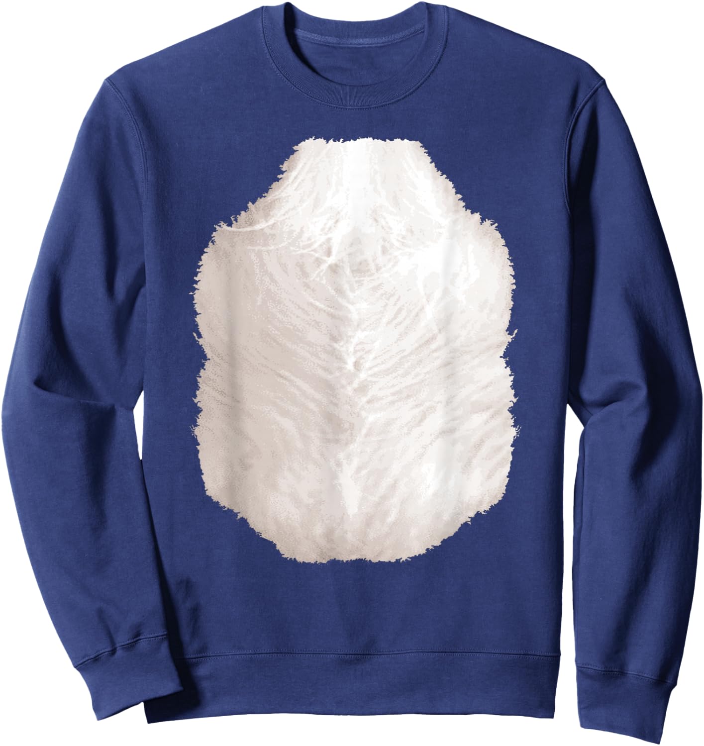 Cute Panda Chest Hair Halloween Costume Hairy Belly Picture Sweatshirt - Sweatshirt | Navy