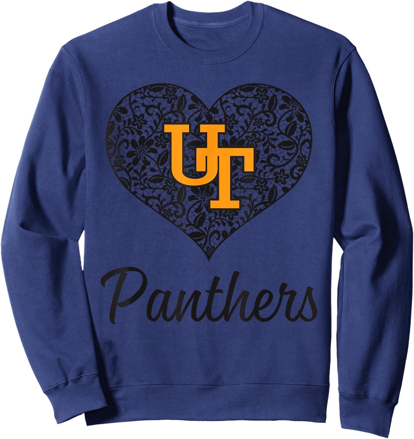 United Township Panthers Logo Lace Heart HS Sweatshirt - Sweatshirt | Navy