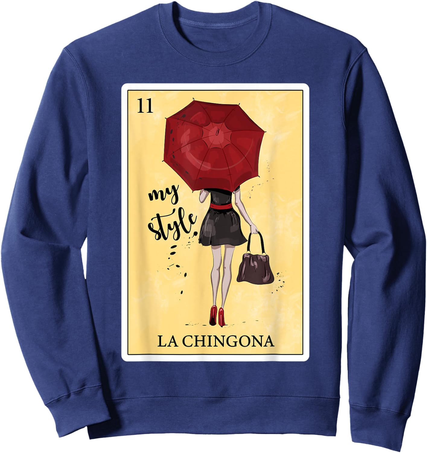 Funny Gifts Spanish-Mexican Bingo - La Chingona Sweatshirt - Sweatshirt | Navy