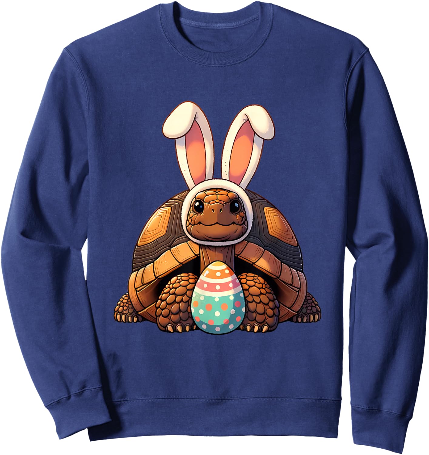 Funny Easter Tortoise Lovers Egg Eggs Bunny Rabbit Funny Sweatshirt - Sweatshirt | Navy