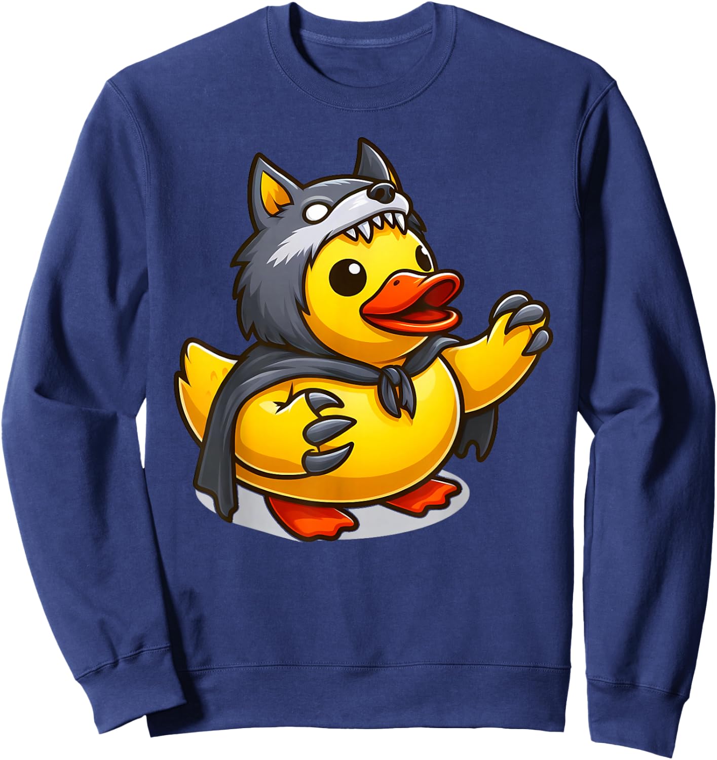 Werewolf Duck, Rubber Yellow Duck Sweatshirt - Sweatshirt | Navy