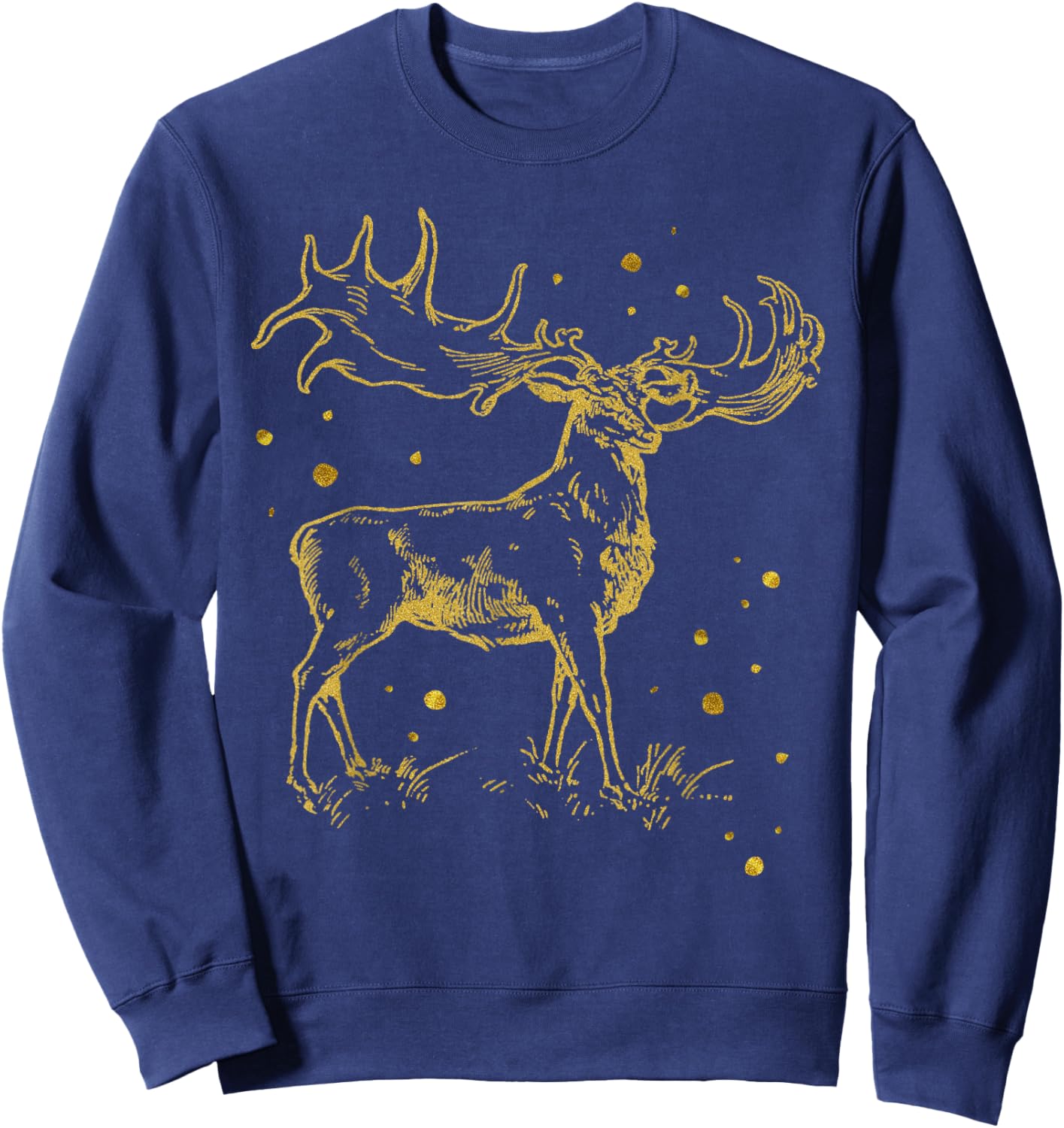 Vintage Cool Irish Elk Prehistoric Animal Scientific T Shirt Sweatshirt - Sweatshirt | Navy