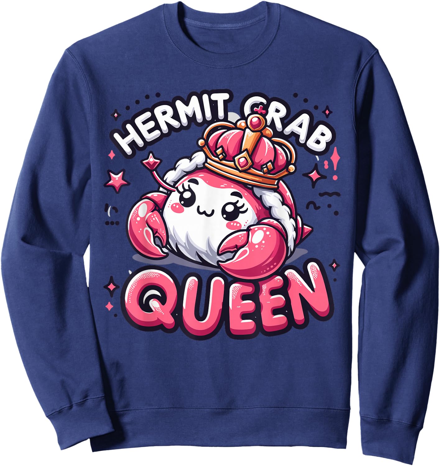 Girls Hermit Crab Queen Gear | Hermit Crab Sweatshirt - Sweatshirt | Navy
