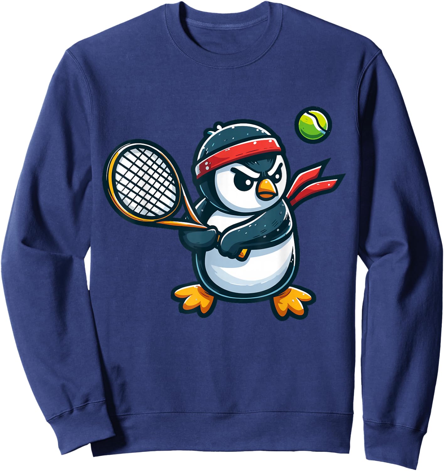Penguin Tennis Club Animals Sport Tournament Sweatshirt - Sweatshirt | Navy