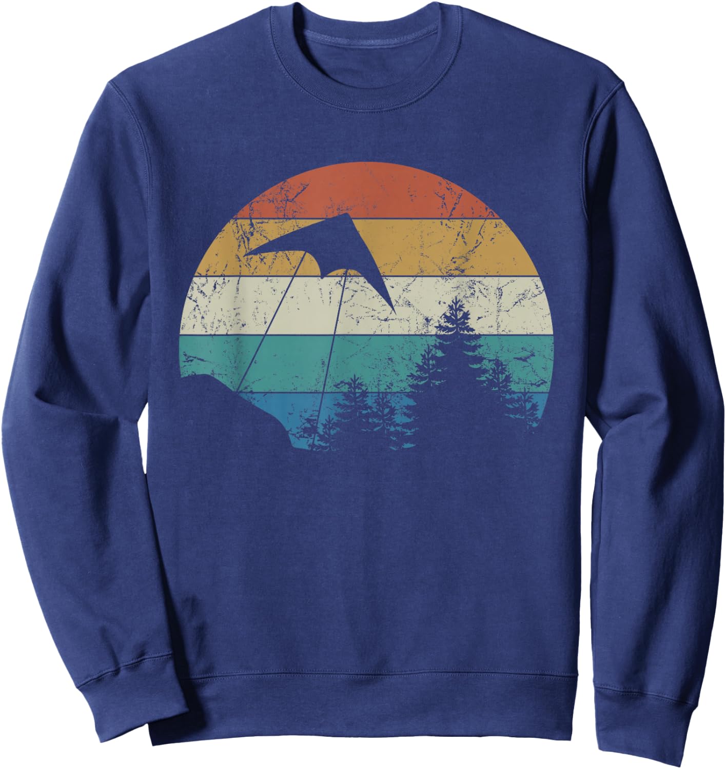Stunt Drachen Fliegen Retro Fliegen Ein Drachen Love Stunt Drachen Sweatshirt - Sweatshirt | Navy