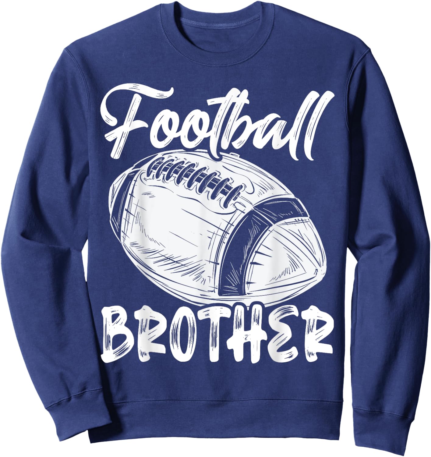 Football Brother Family Matching Players Fathers Day Sweatshirt - Sweatshirt | Navy