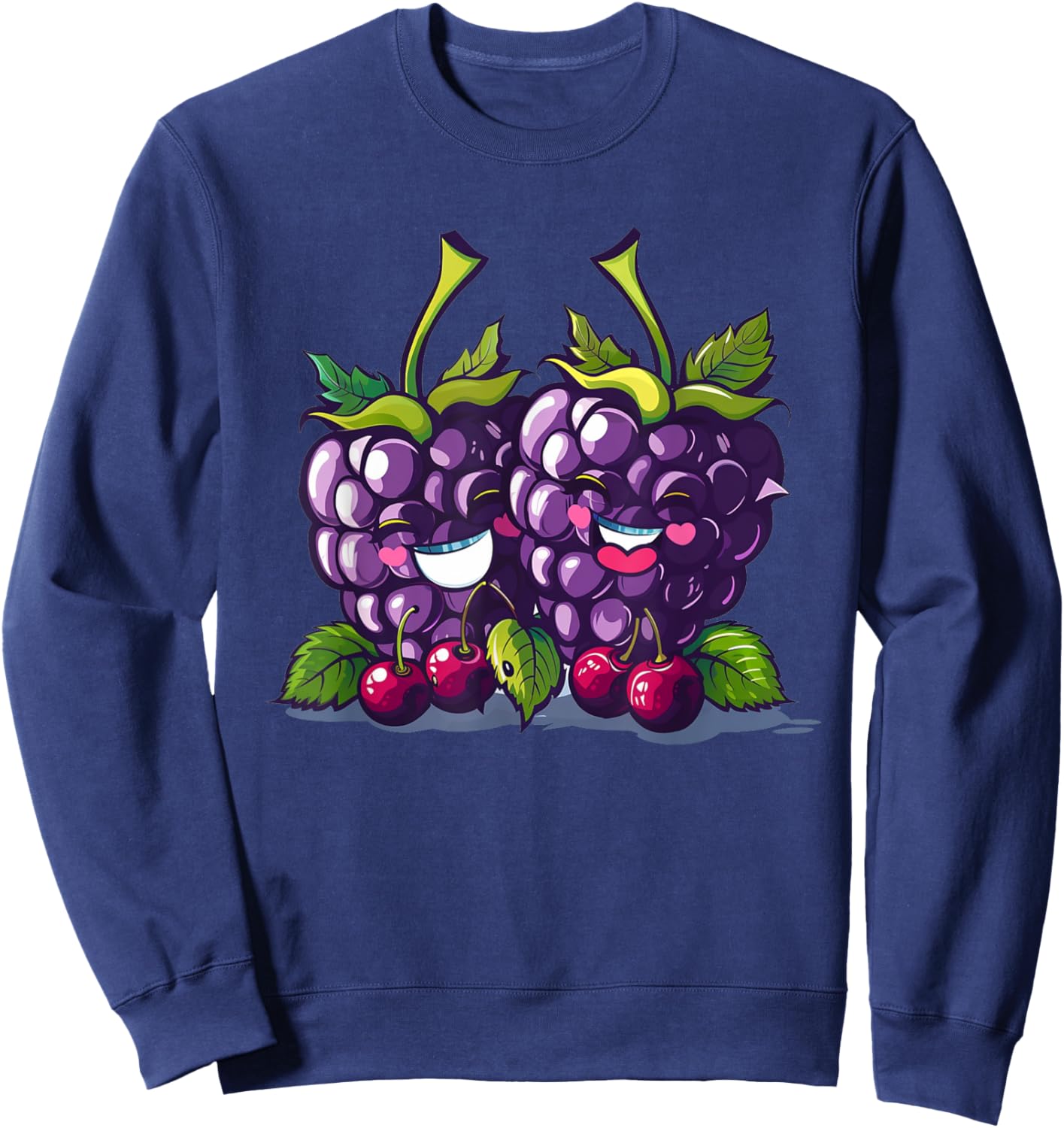 Laughing Blackberries Costume for Fruits Fans and Couples Sweatshirt - Sweatshirt | Navy