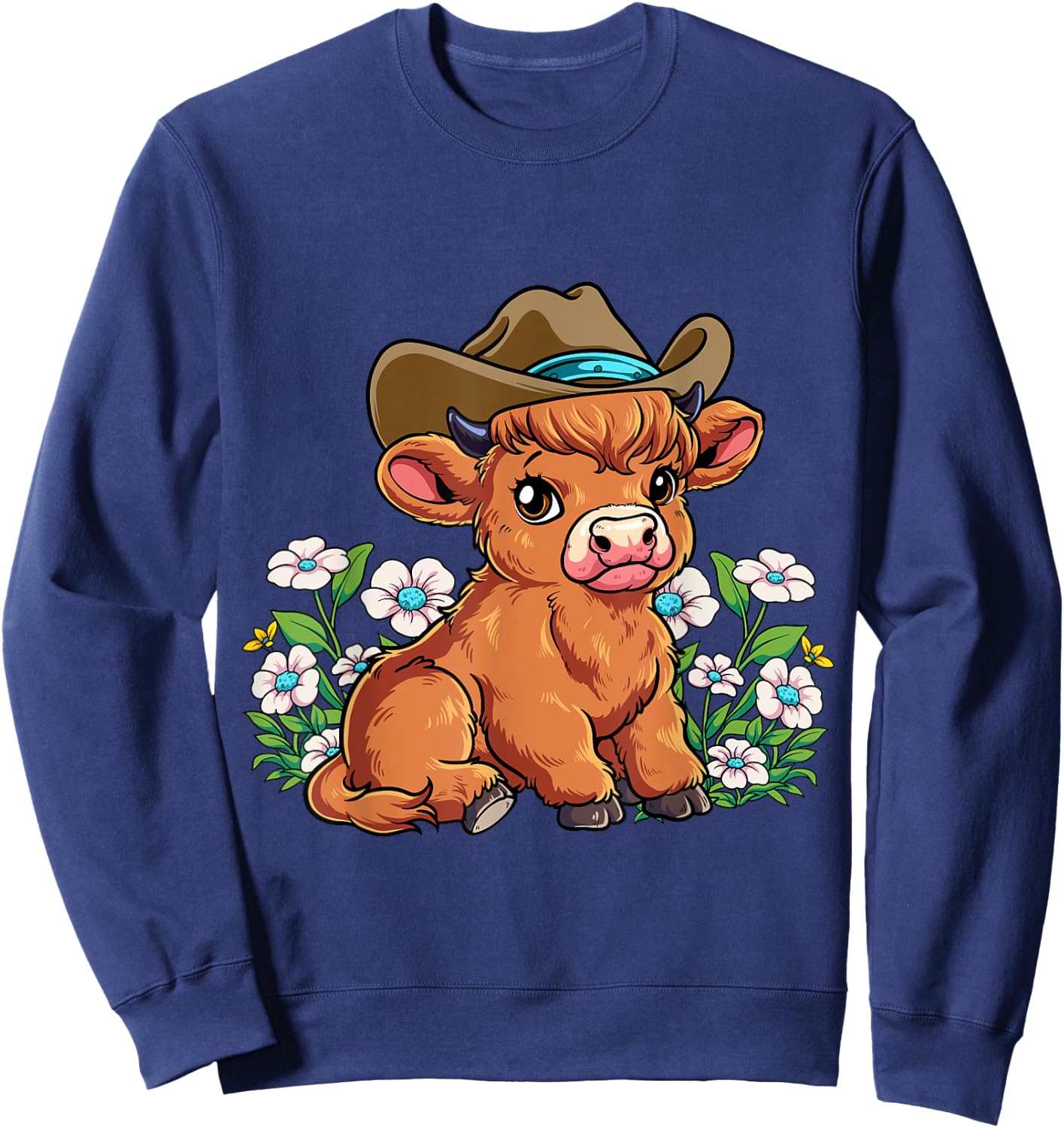 Highland Cow Sweatshirt - Sweatshirt | Navy