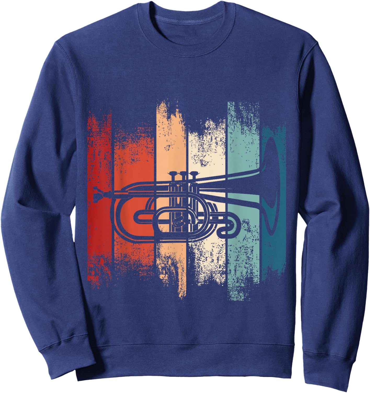Mellophone Mellophonist Marching Band Funny Retro Apparel Sweatshirt - Sweatshirt | Navy