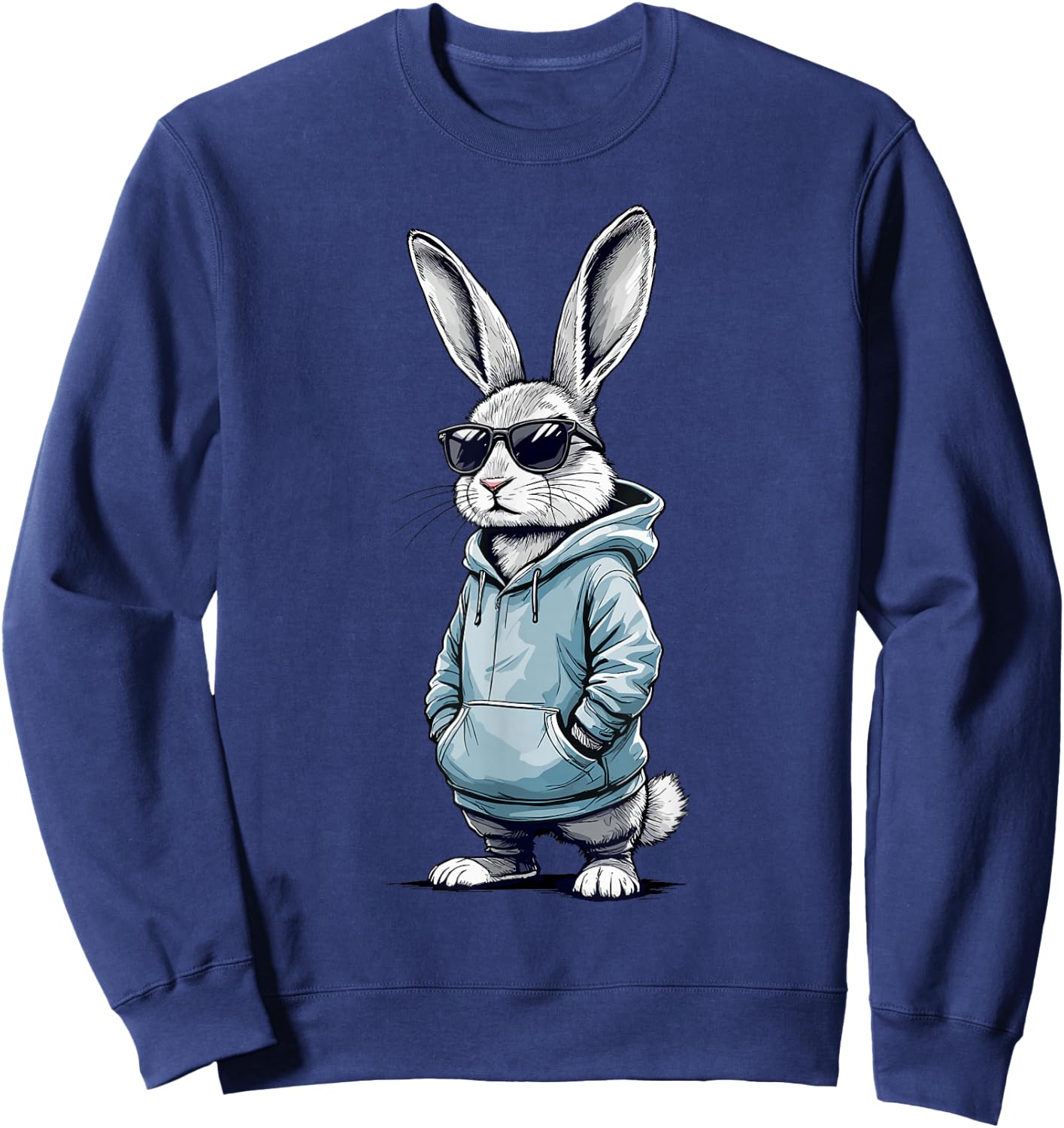 Cool Daddy Easter Bunny Dad Kids Boys Easter Sweatshirt - Sweatshirt | Navy