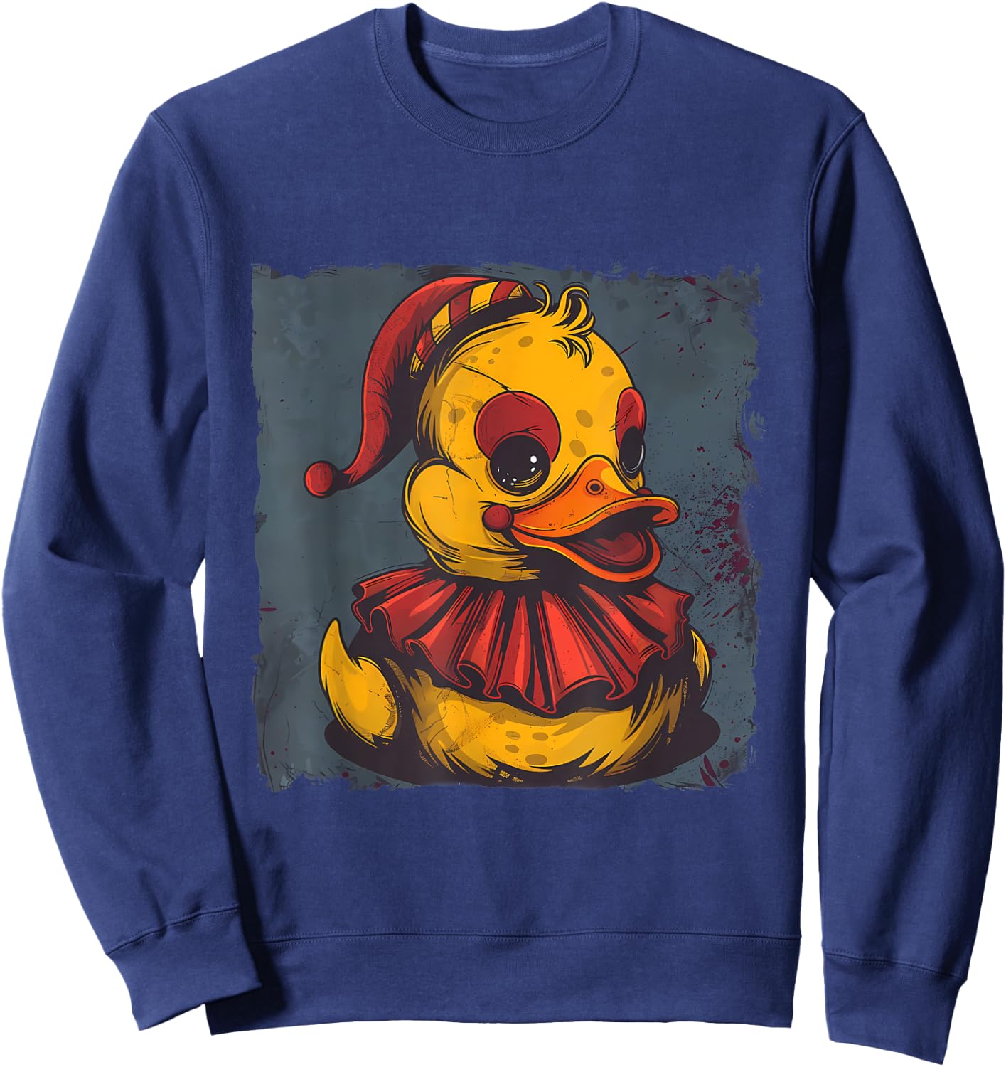 Rubber Duck Clown Rubber Duckie Circus Rubber Duckling Sweatshirt - Sweatshirt | Navy
