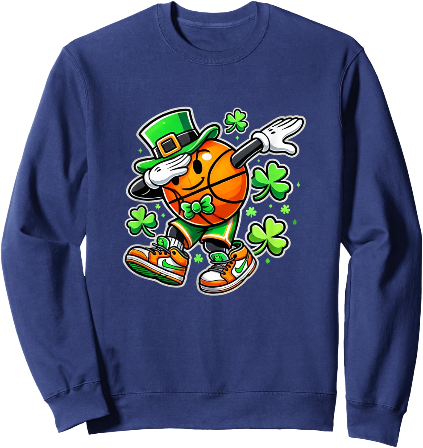 Basketball St Patricks Day Irish Basketball Sweatshirt - Sweatshirt | Navy