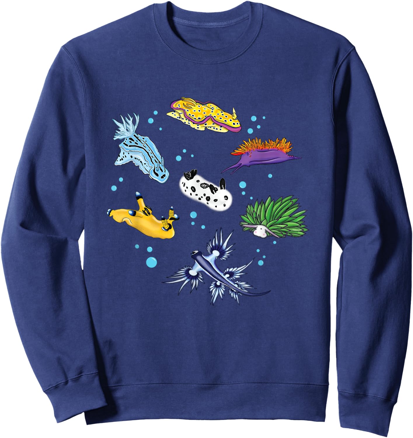 Nudibranch Sea Slug Ocean Scuba Diver Snorkeling Aquarium Sweatshirt - Sweatshirt | Navy