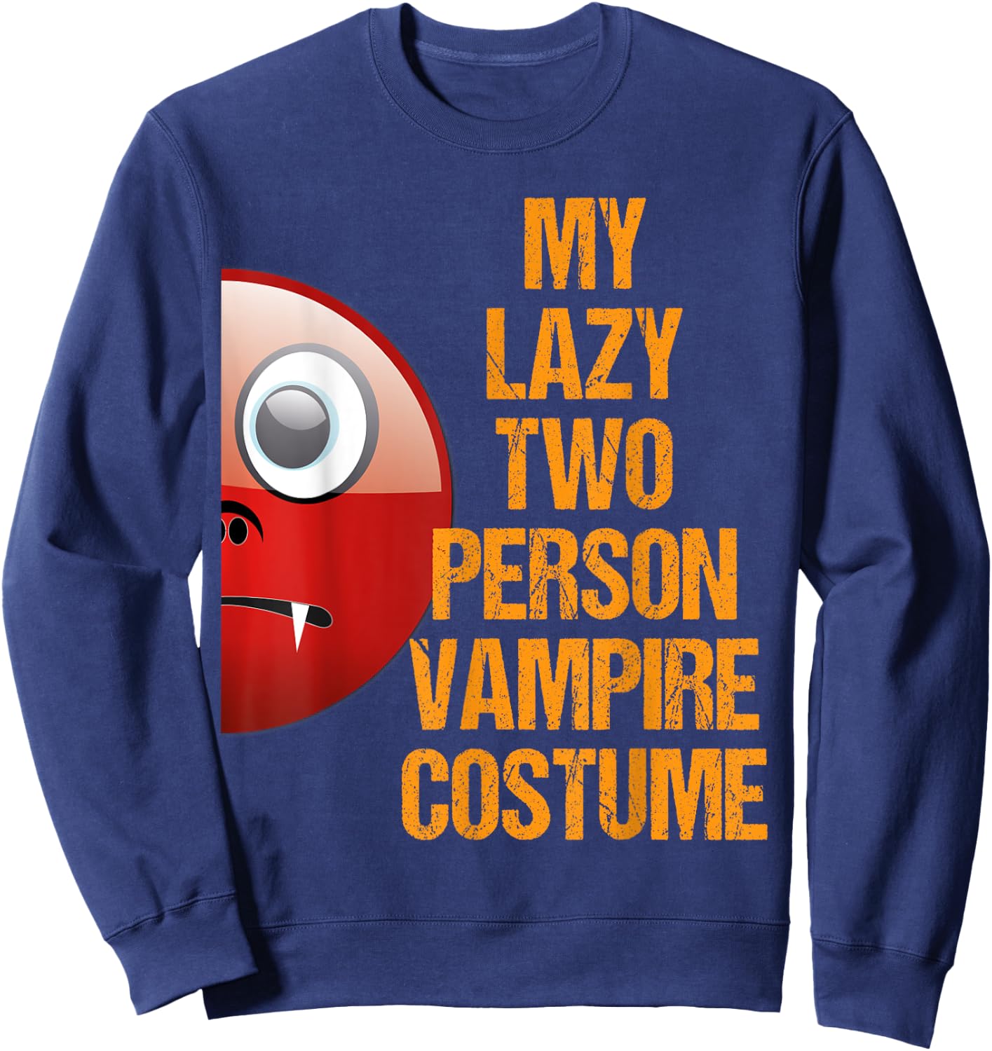 Vampire 2 Matching Couple Costume Funny Easy Halloween Sweatshirt - Sweatshirt | Navy