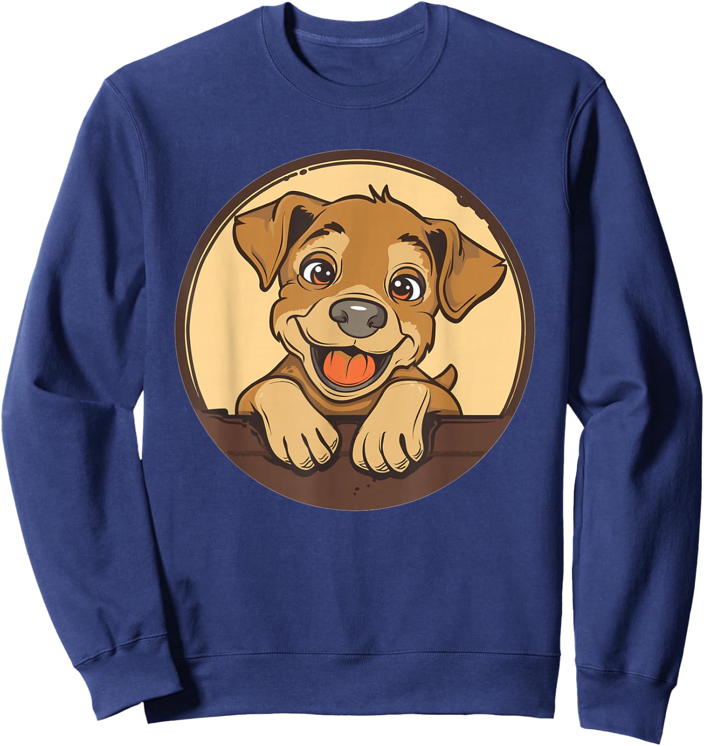 Cartoon Dog I Kids Dog Sweatshirt - Sweatshirt | Navy