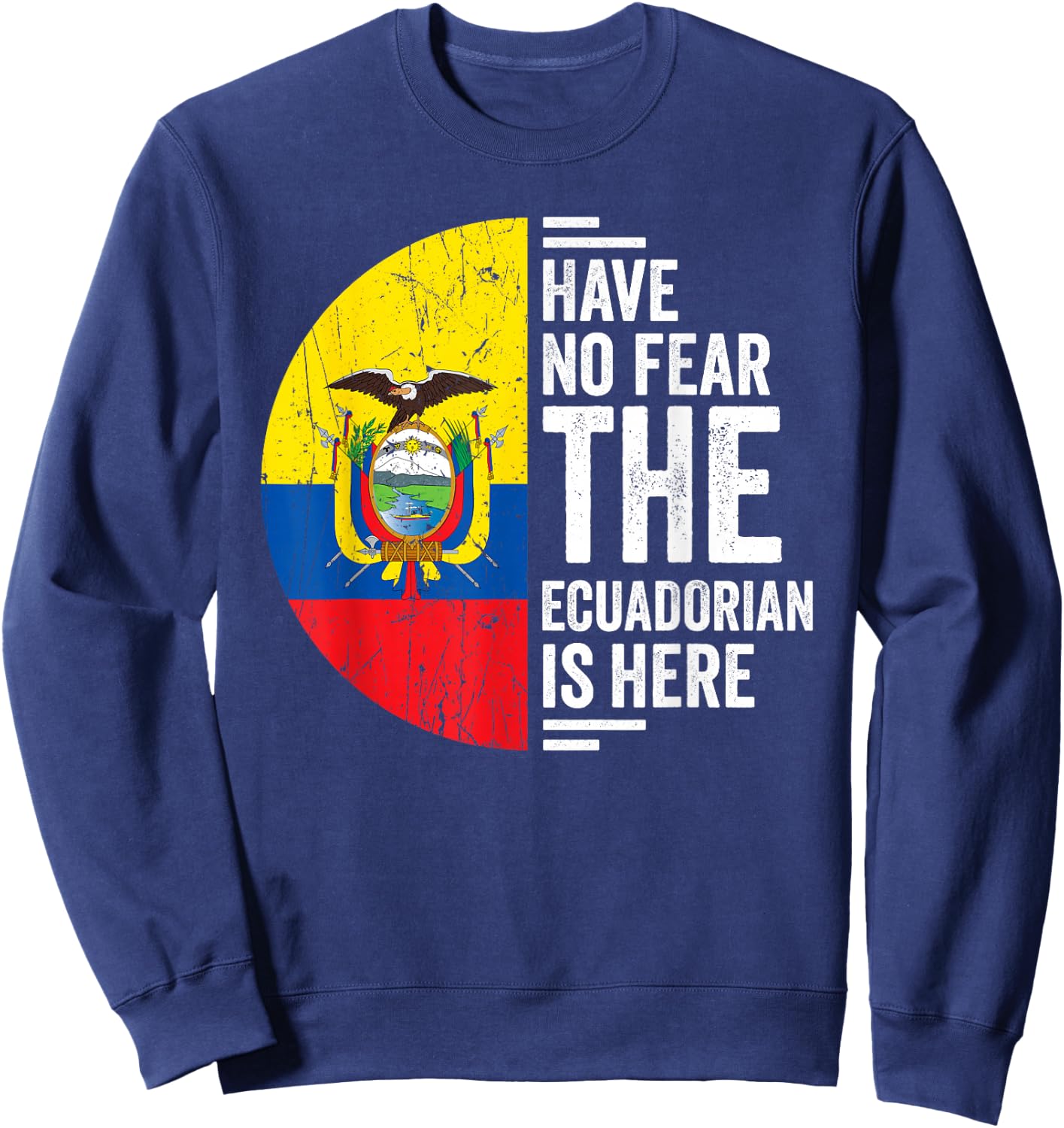 Ecuadorian Roots Outfit Funny Ecuador Heritage Men Women Sweatshirt - Sweatshirt | Navy