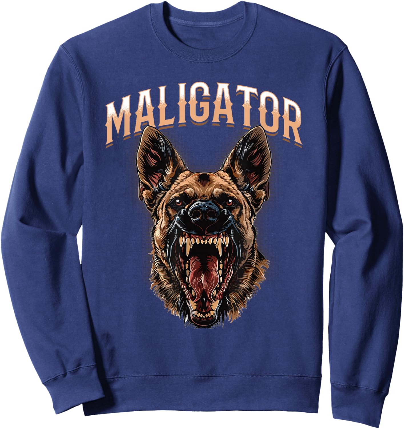 Maligator Belgian Malinois Dog Breed , Black, S Sweatshirt - Sweatshirt | Navy