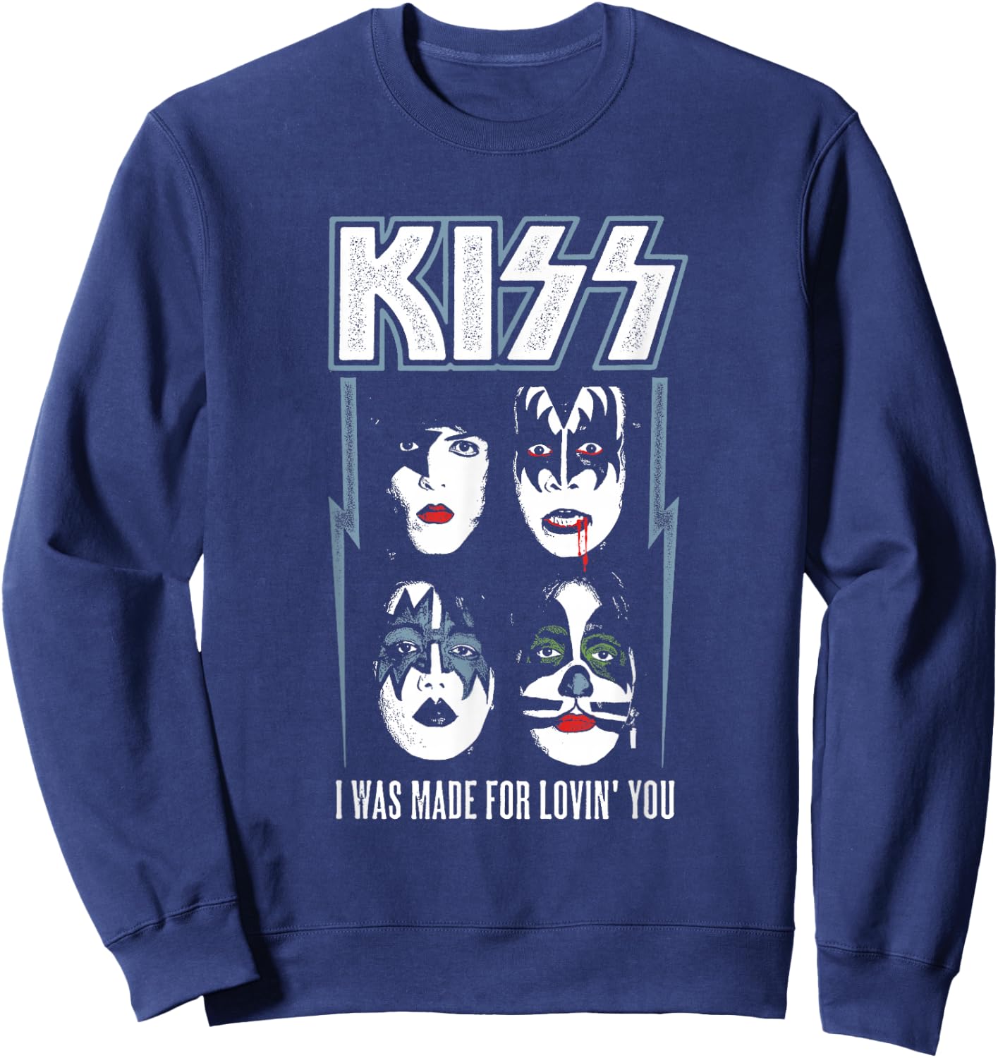 KISS - I was Made for Loving You Sweatshirt - Sweatshirt | Navy