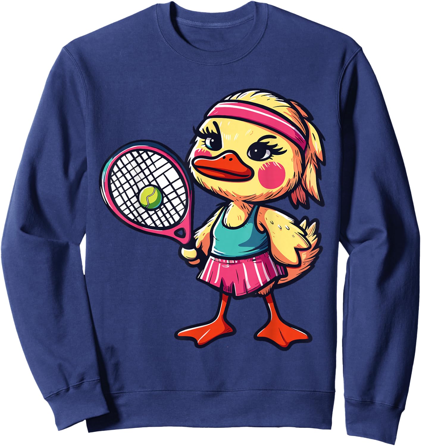 Duck Tennis Club Animals Sport Tournament Players Sweatshirt - Sweatshirt | Navy