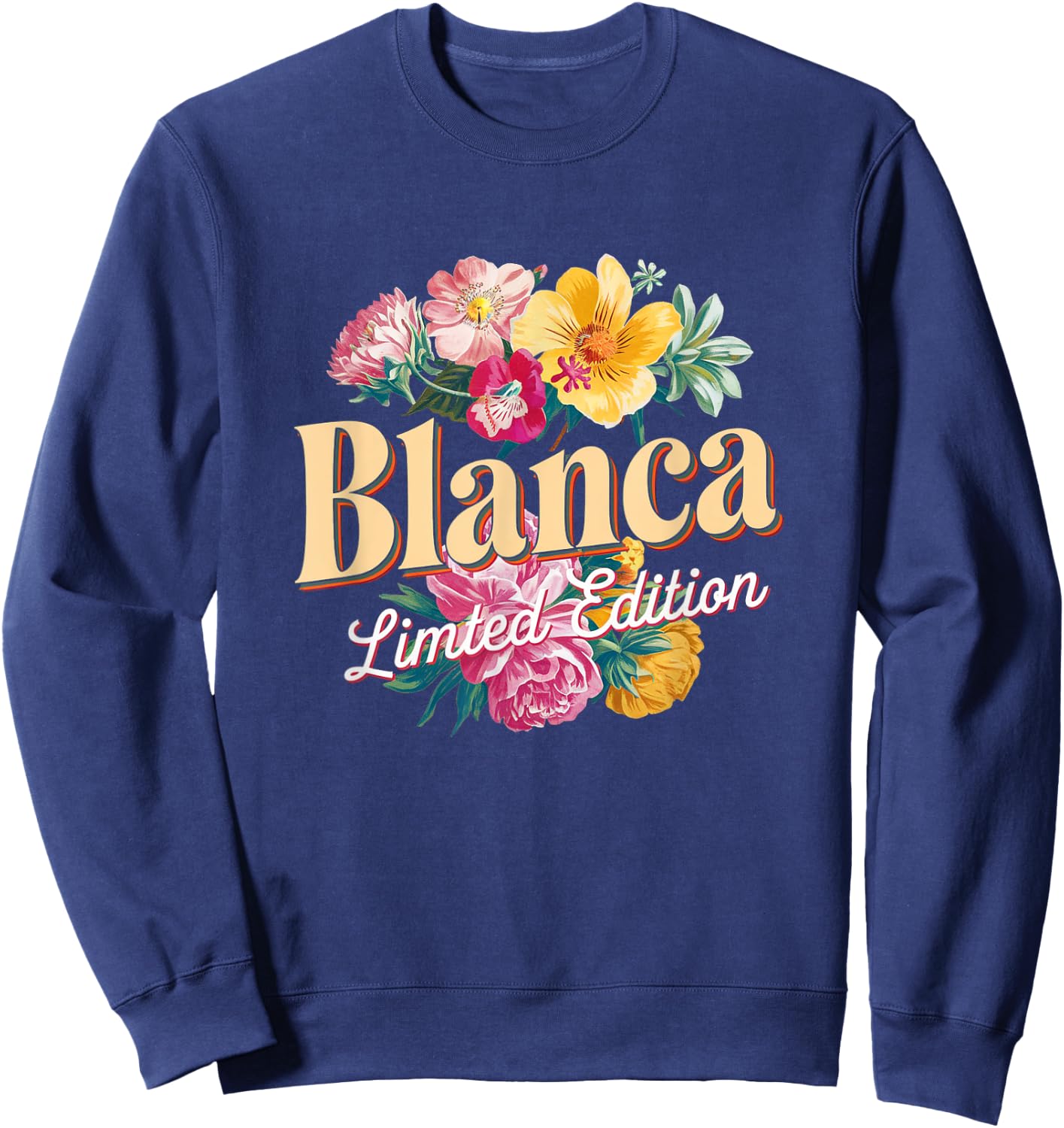 Blanca Limited Edition Vintage Custom Name Wife Grandma Sweatshirt - Sweatshirt | Navy