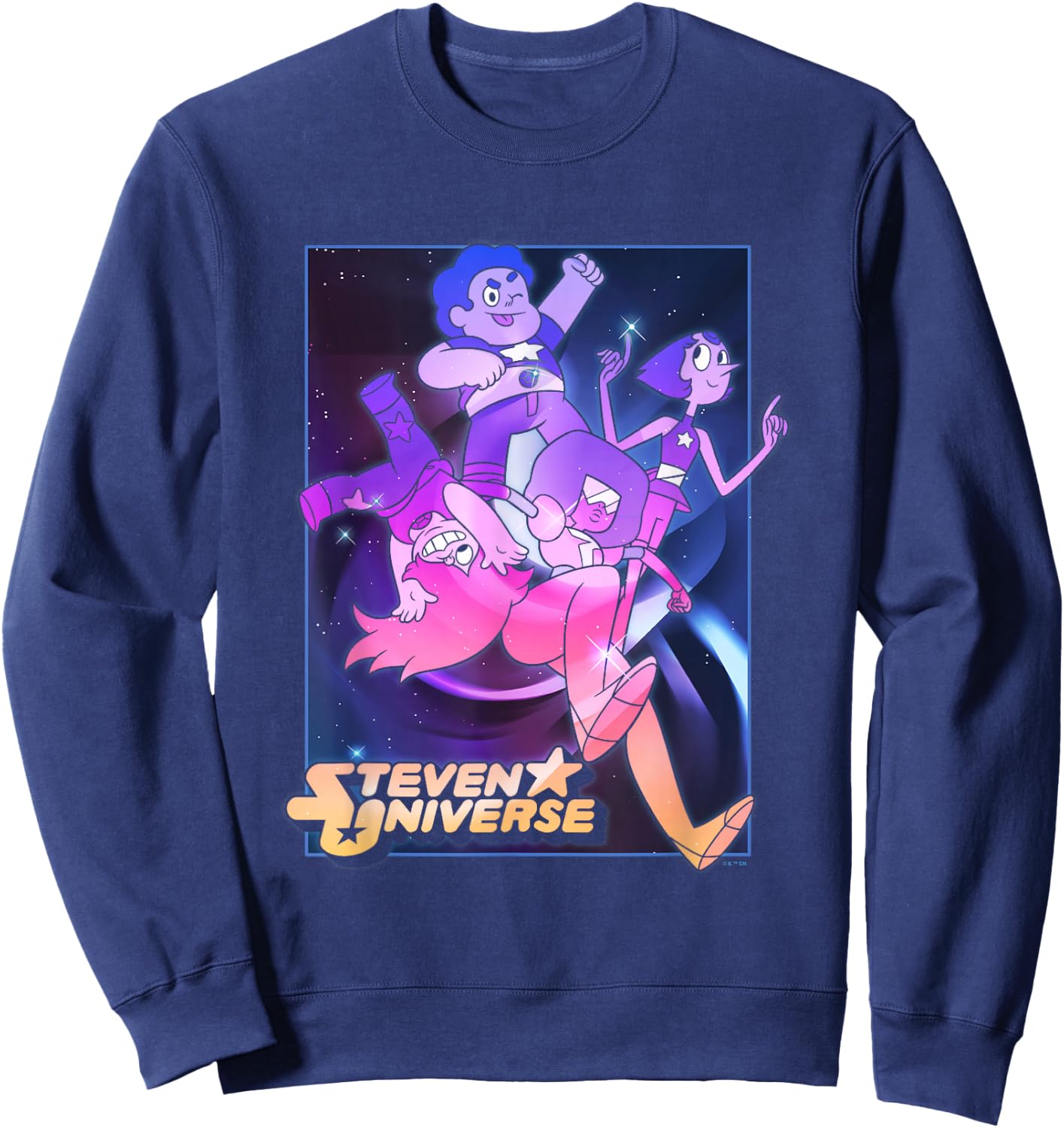 Steven Universe Crystal Gems Galactic Poster Sweatshirt - Sweatshirt | Navy