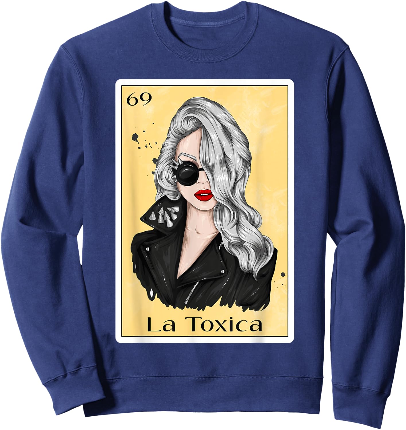 Women Spanish-Mexican Bingo Gifts Girls Toxica - La Toxica Sweatshirt - Sweatshirt | Navy