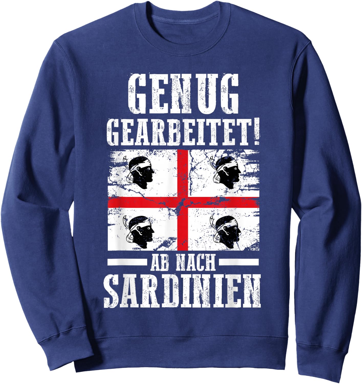 Sardegna Sardinia Flag , black Sweatshirt - Sweatshirt | Navy
