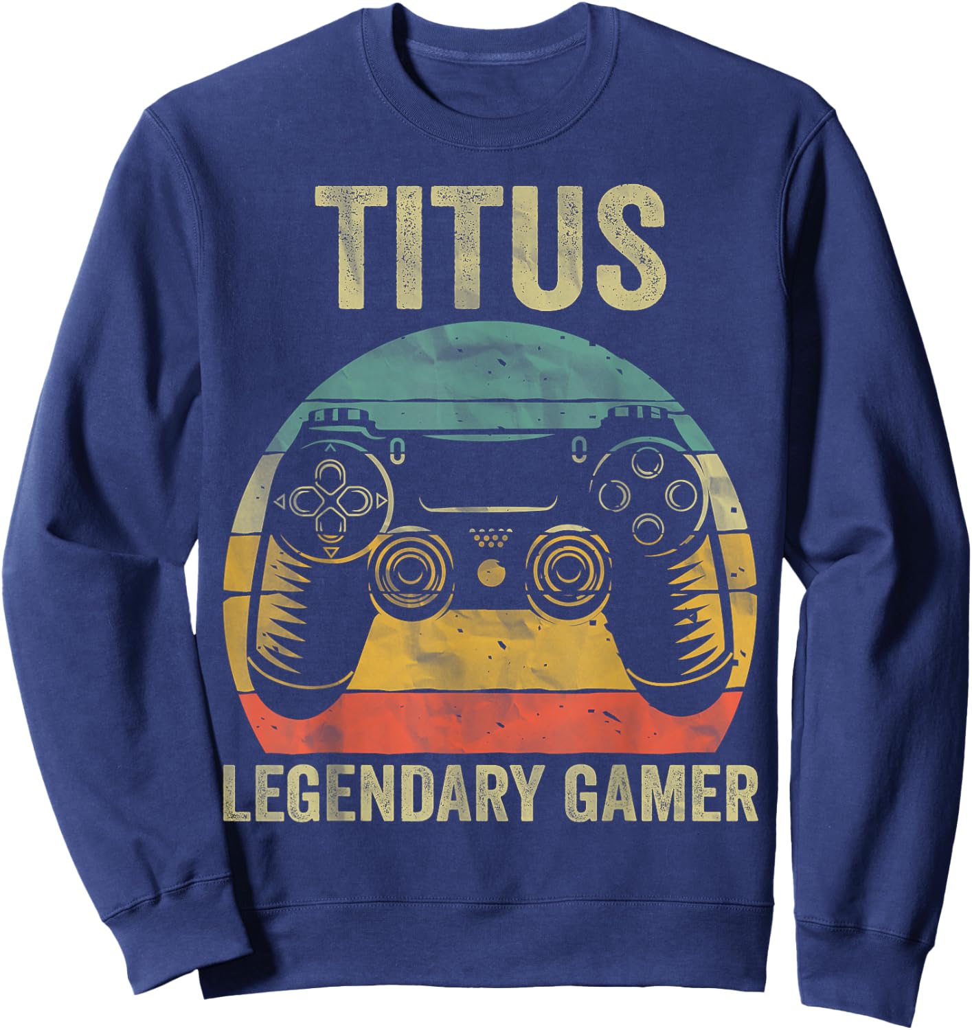 Personalised Legendary Gamer Shirt Titus Name Video Gamer , black, s Sweatshirt - Sweatshirt | Navy