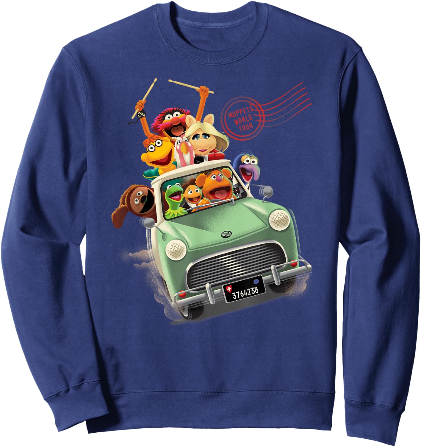 The Muppets - World Tour Driving Car Group Sweatshirt - Sweatshirt | Navy